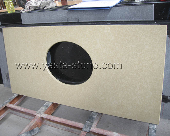 Yellow Quartz Vanity Tops